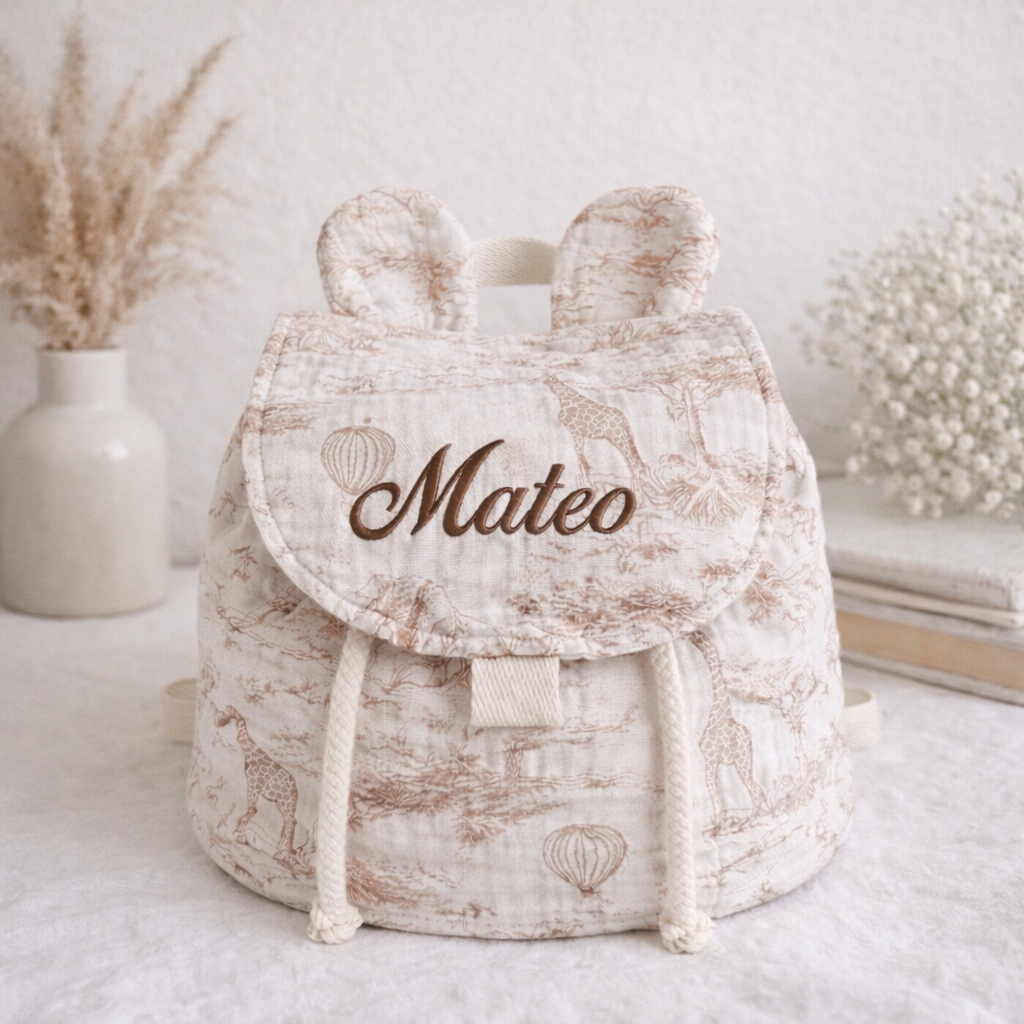 Sac à dos toile de Jouy