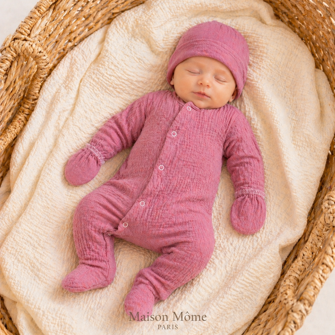 Dors bien Gaz de coton rose