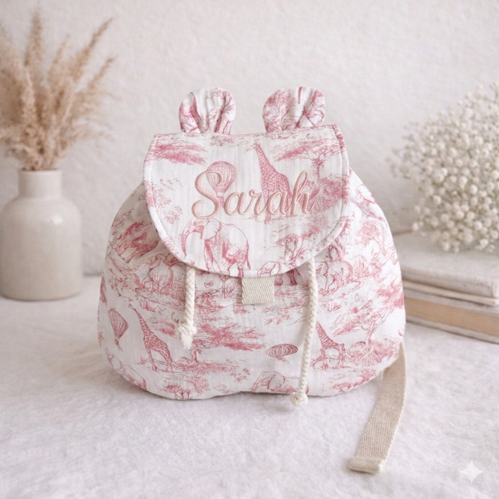 Sac à dos toile de Jouy