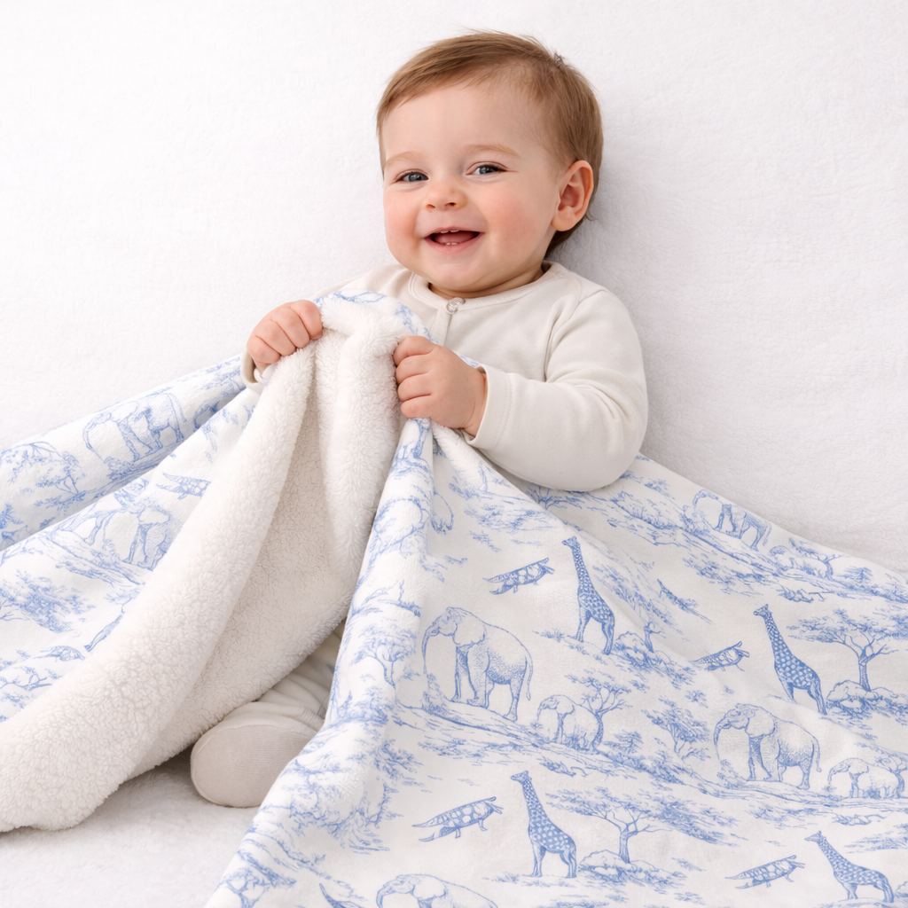 Plaid toile de Jouy