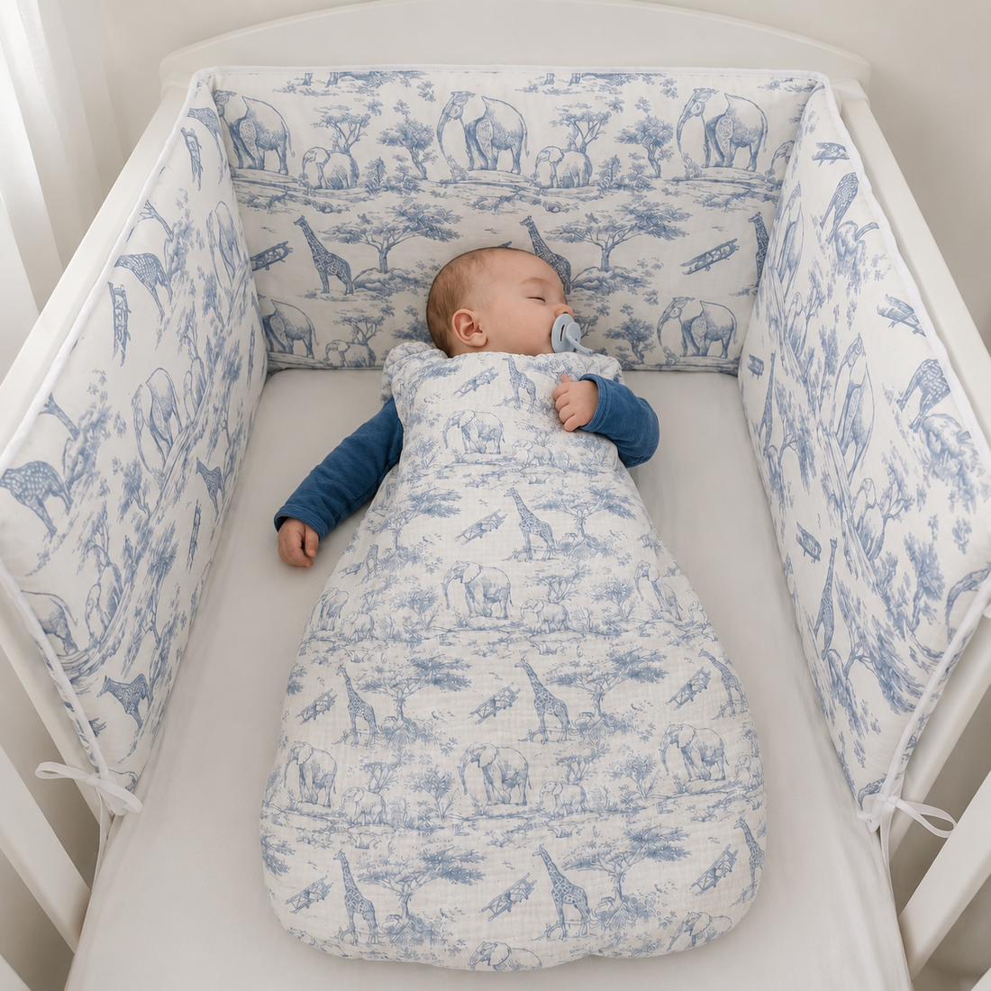 Tour de lit Toile de Jouy