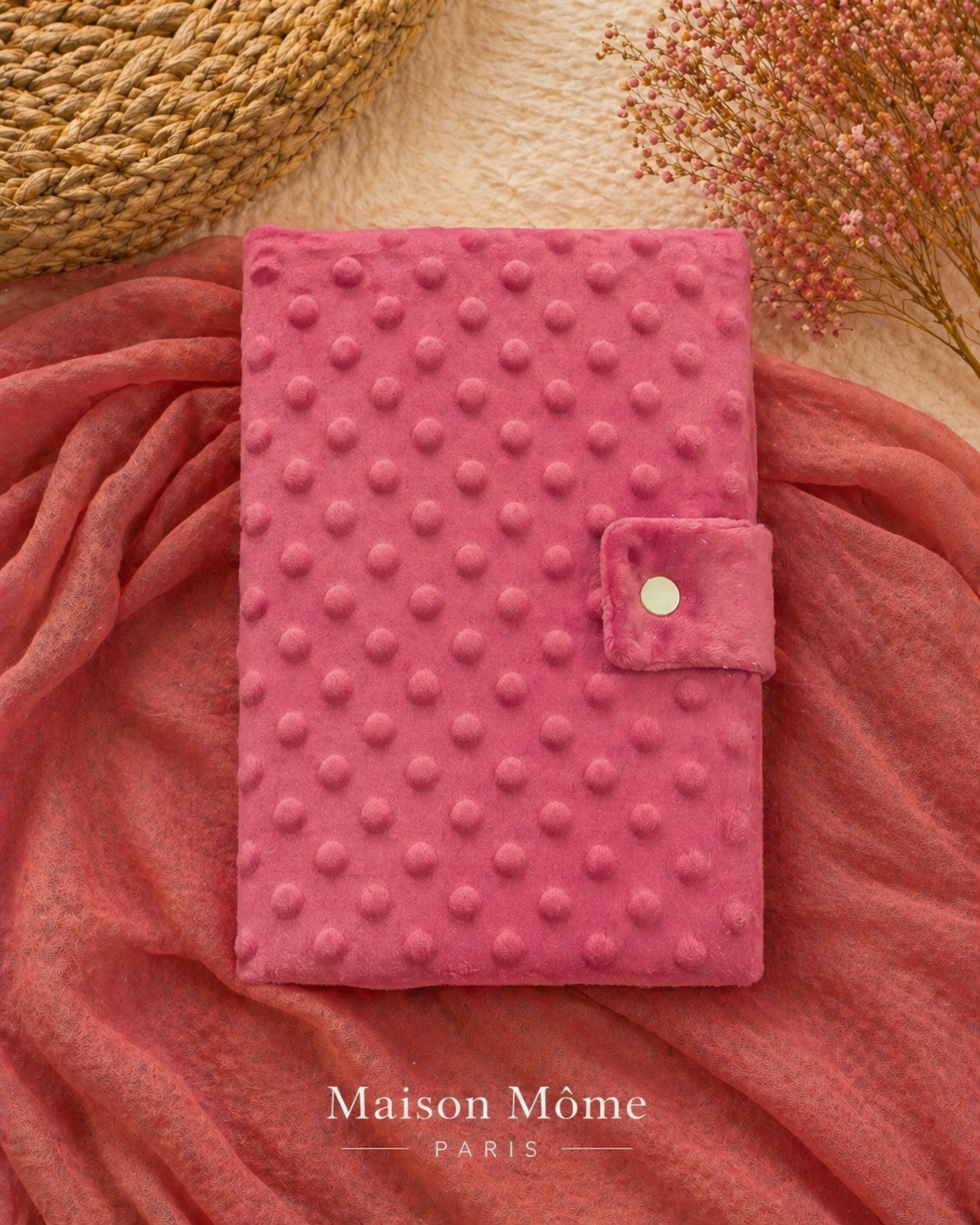 Protège carnet de santé Minky Rose