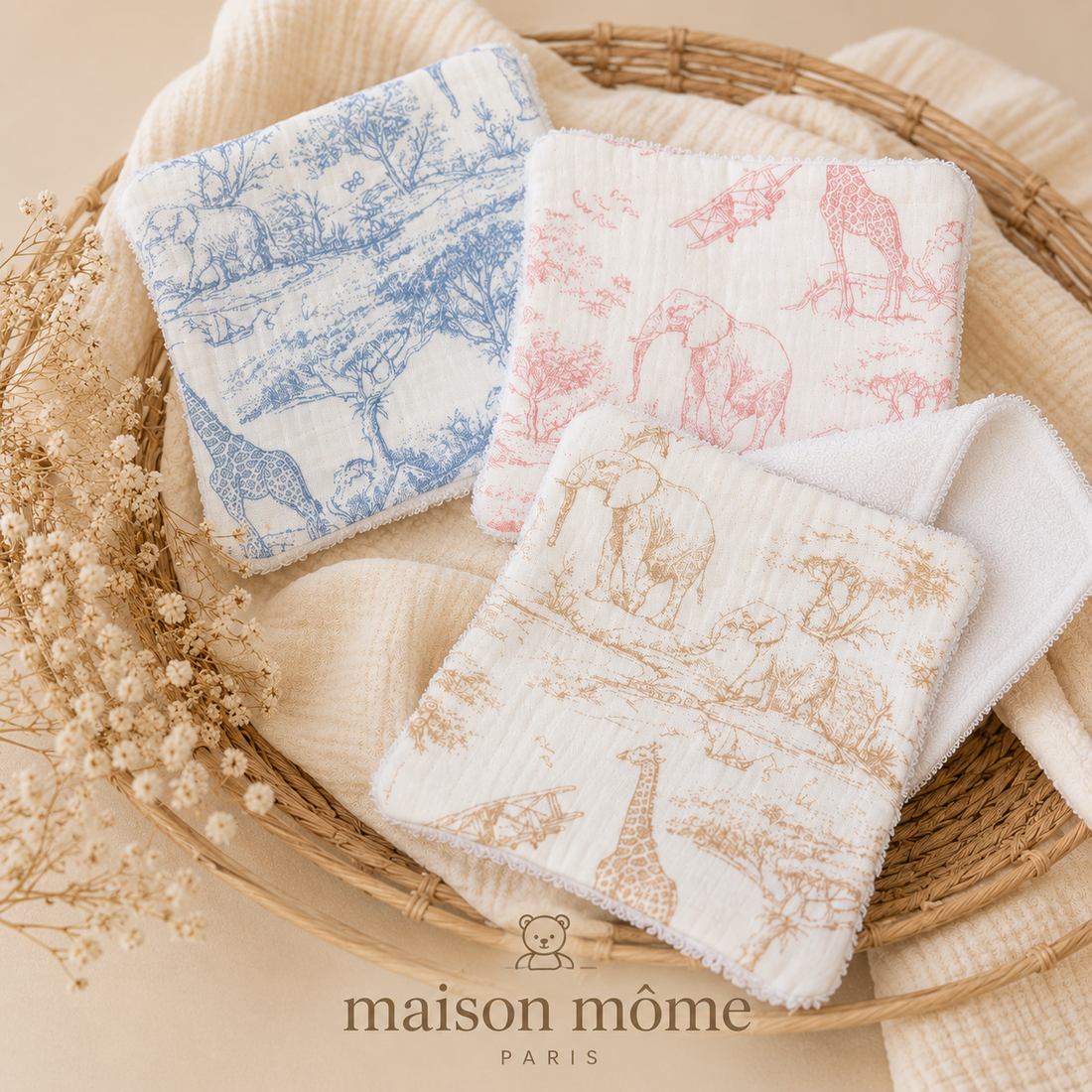 Pack de 3 lingettes lavables