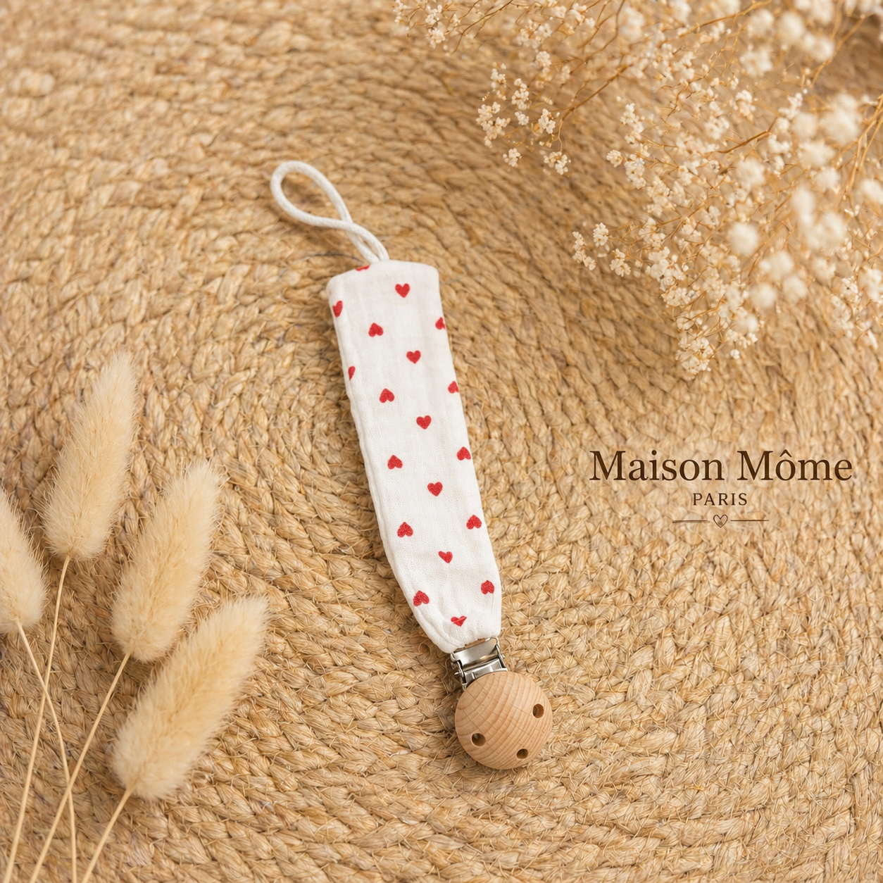 Attache tétine Petit coeur