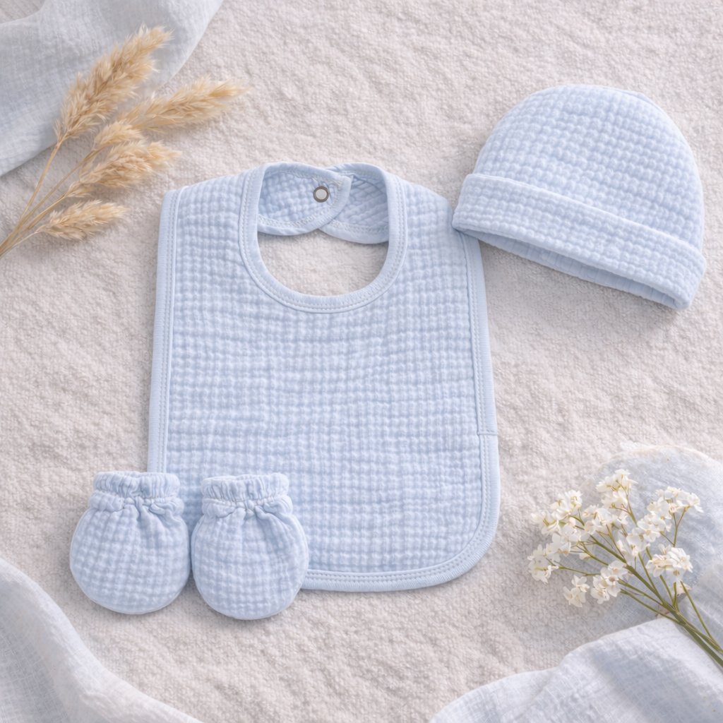 Coffret naissance gaze de coton - doudou offert !