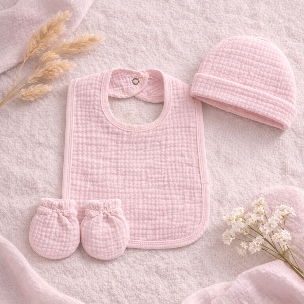 Coffret naissance gaze de coton - doudou offert !