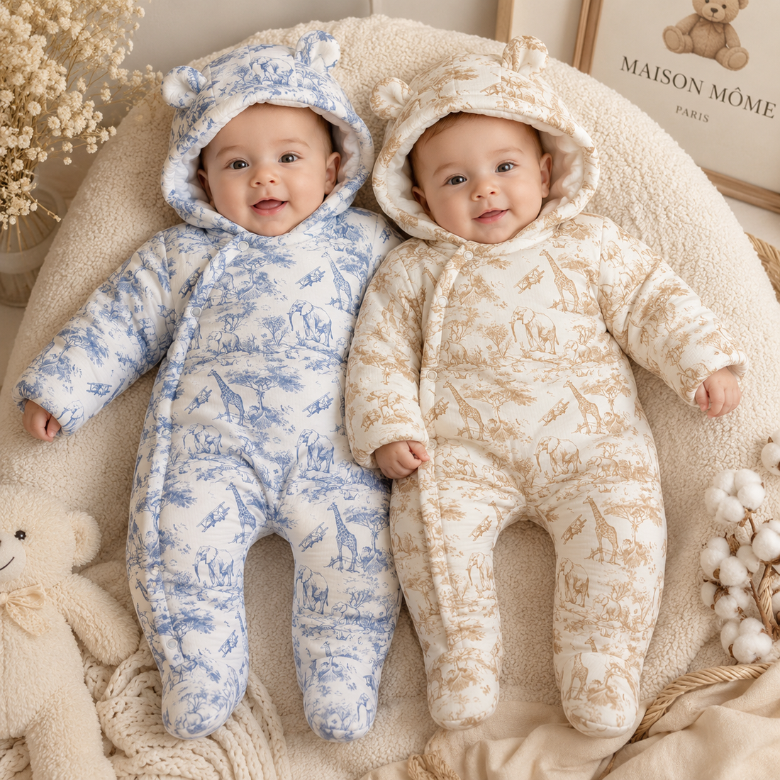 ￼Combinaison pilote toile de Jouy 100% coton