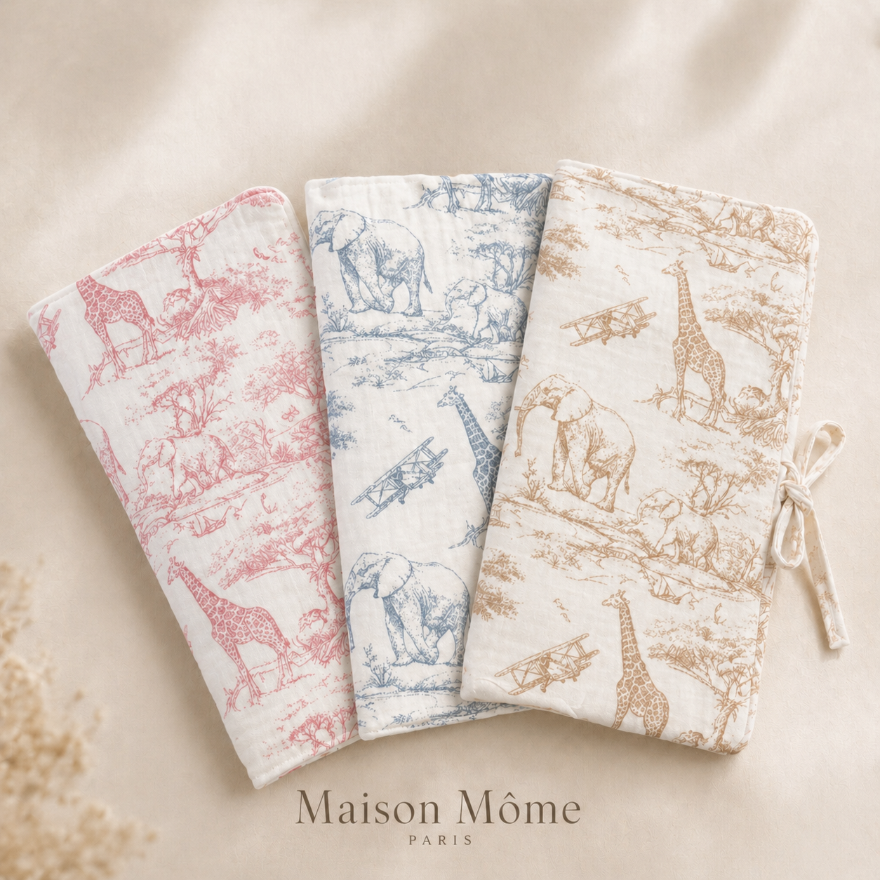 Protege livret de famille Toile de Jouy