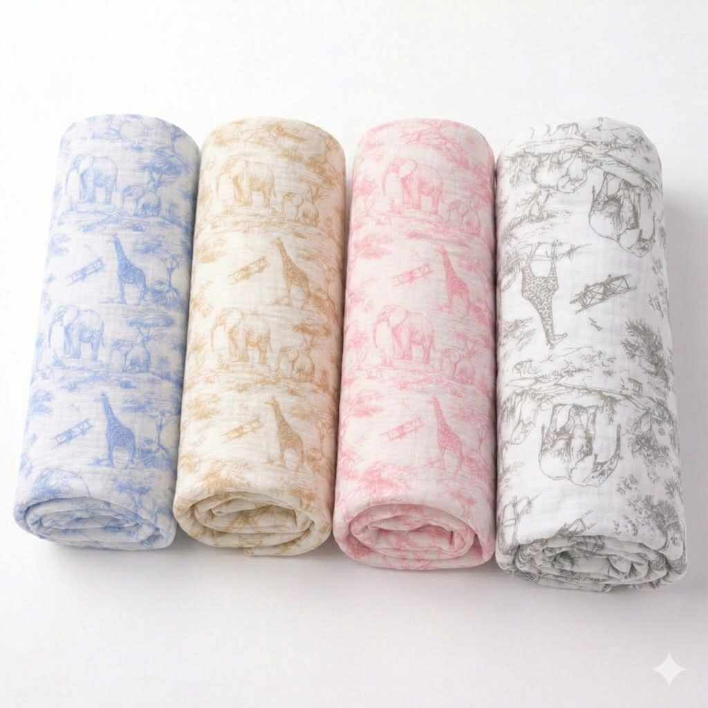 Lange motif toile de Jouy