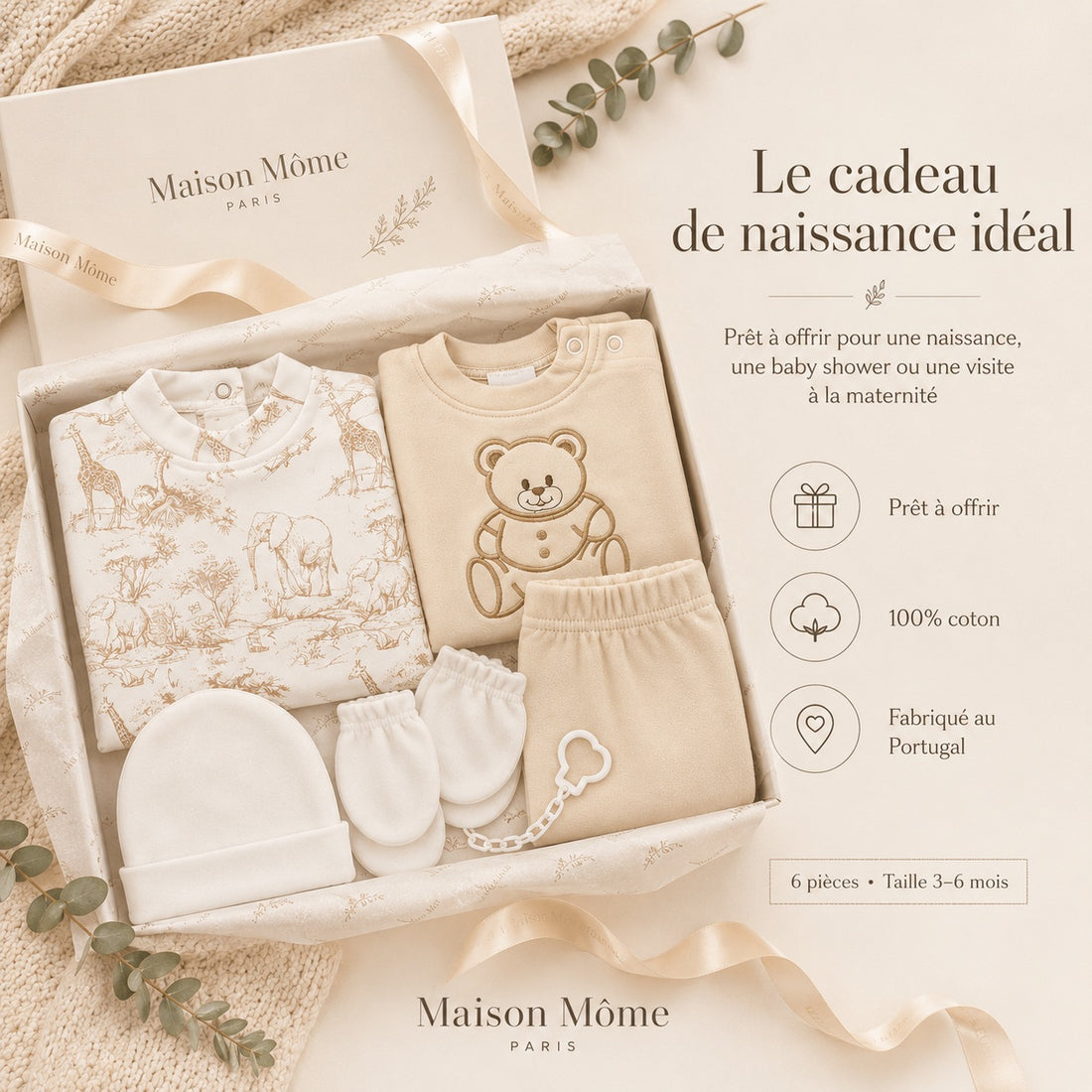 Coffret naissance Noa - 6 pièces Prêt à offrir