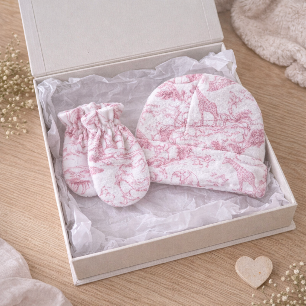 Ensemble bonnet et moufles