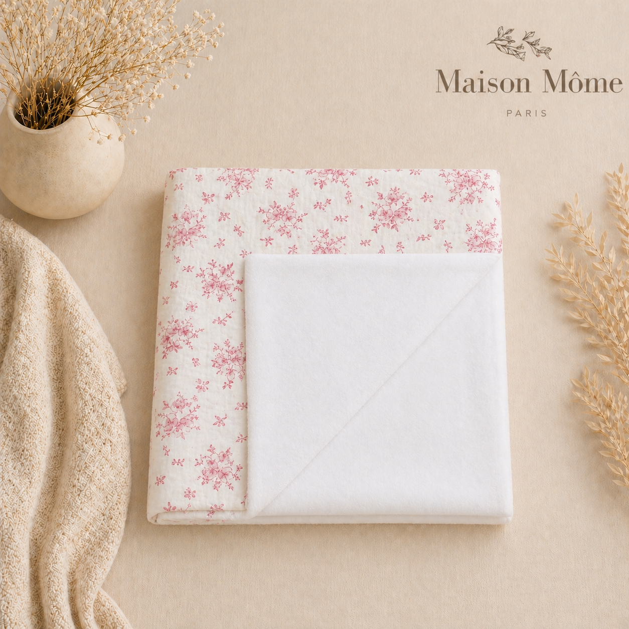 Plaid Fleur de Coton rose