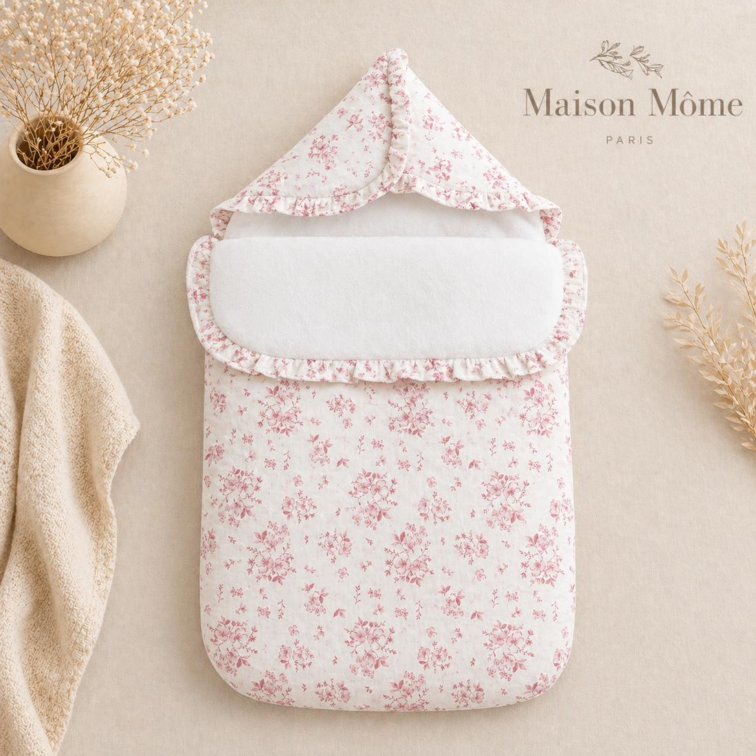 Nid d'ange Fleur de Coton rose