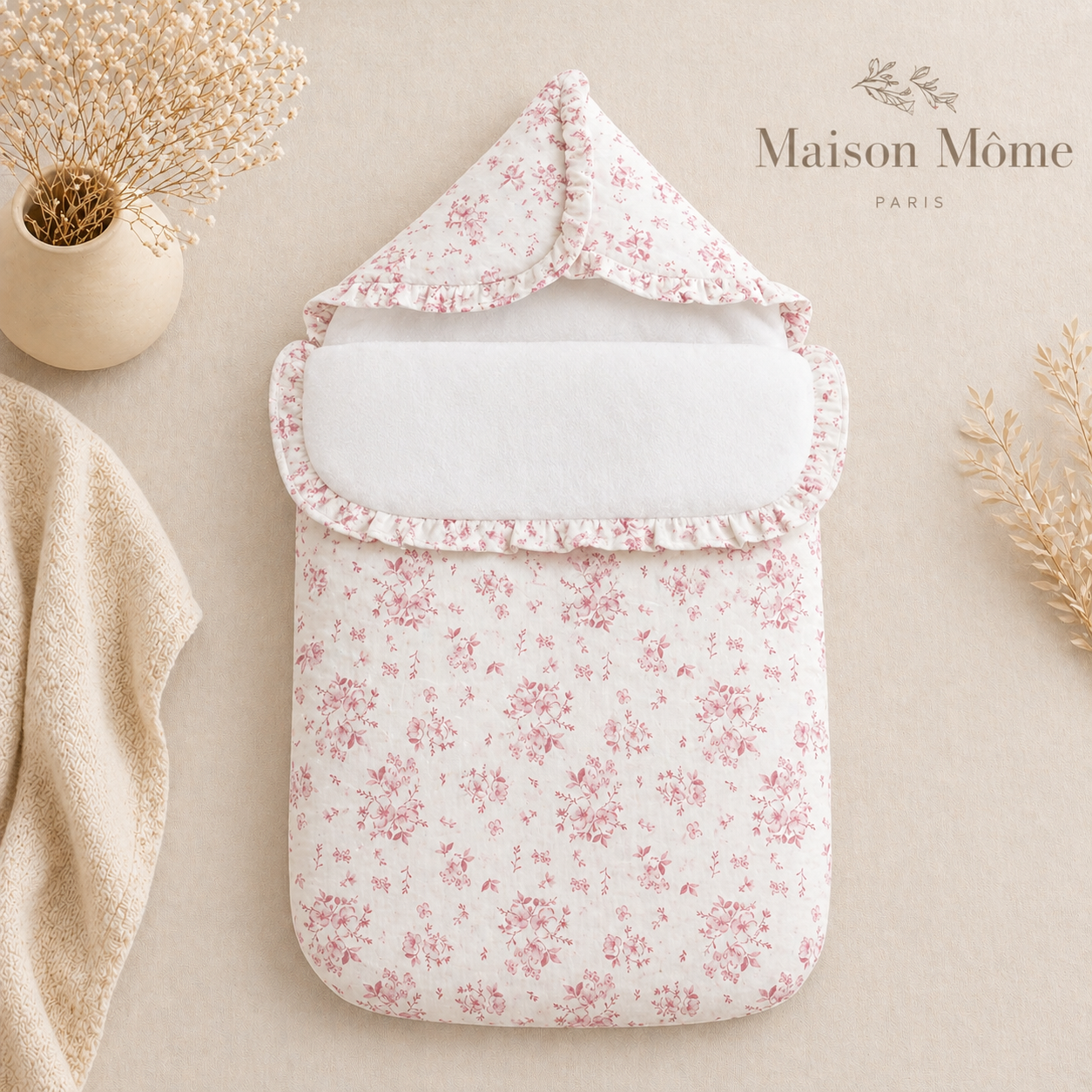 Nid d'ange Fleur de Coton rose