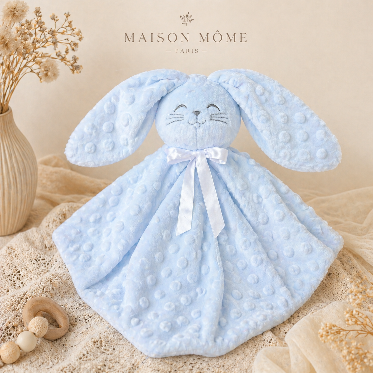 Doudou Minky Bleu