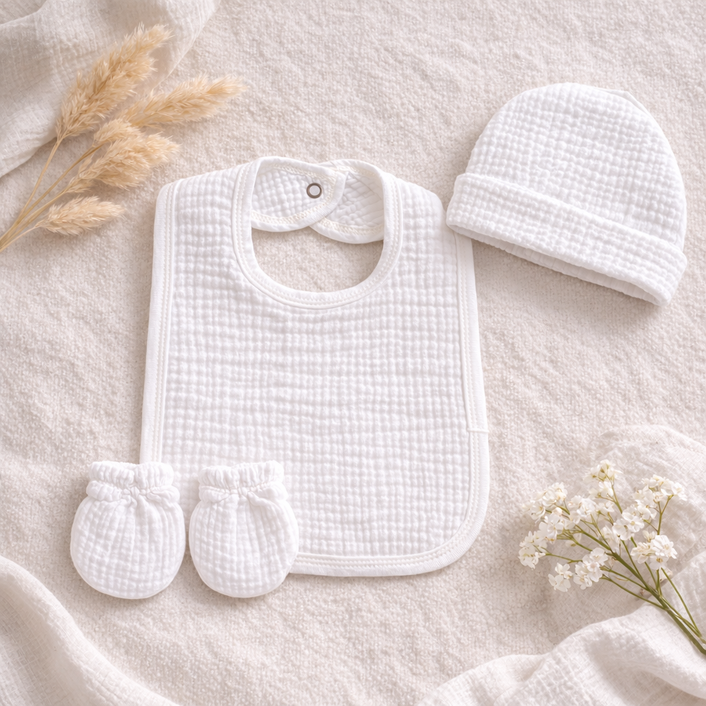 Coffret naissance gaze de coton - doudou offert !