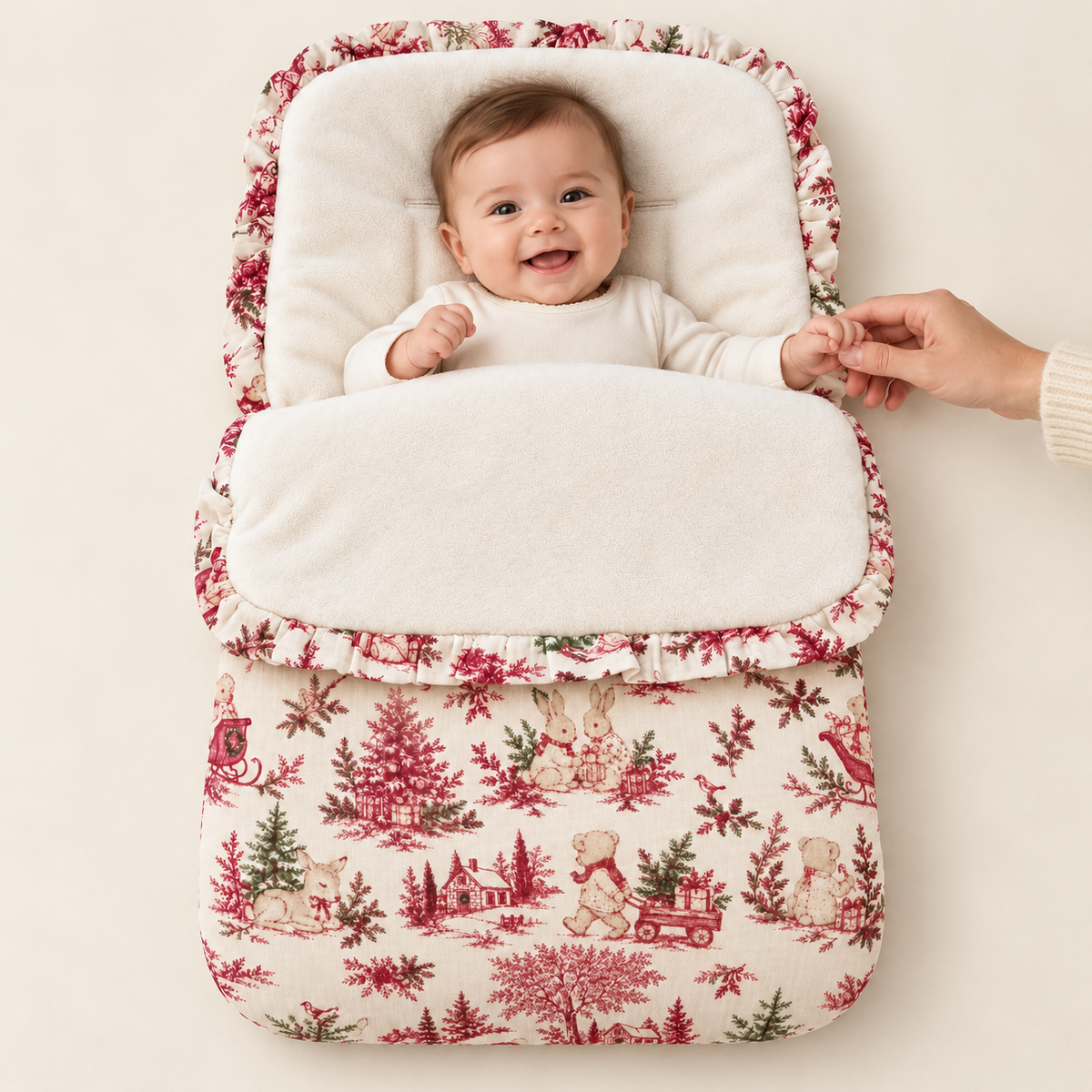 Mise en scène générée du nid d’ange Noël avec un bébé