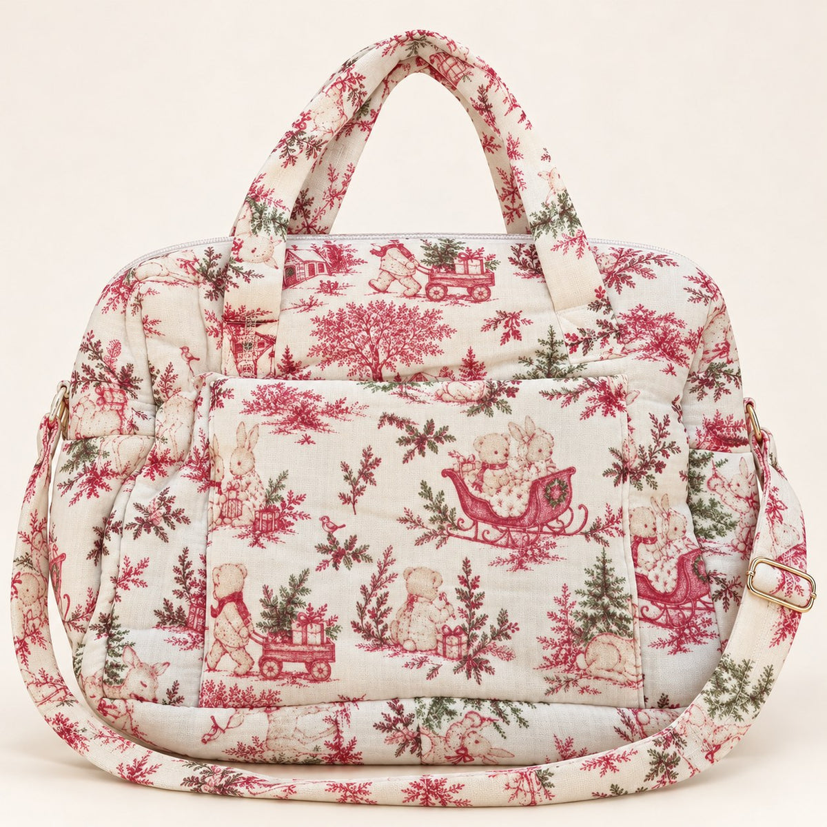 Sac à langer motif Noël — vue de face